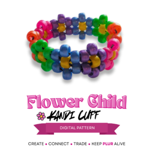 Flower Child Kandi Cuff Instructions