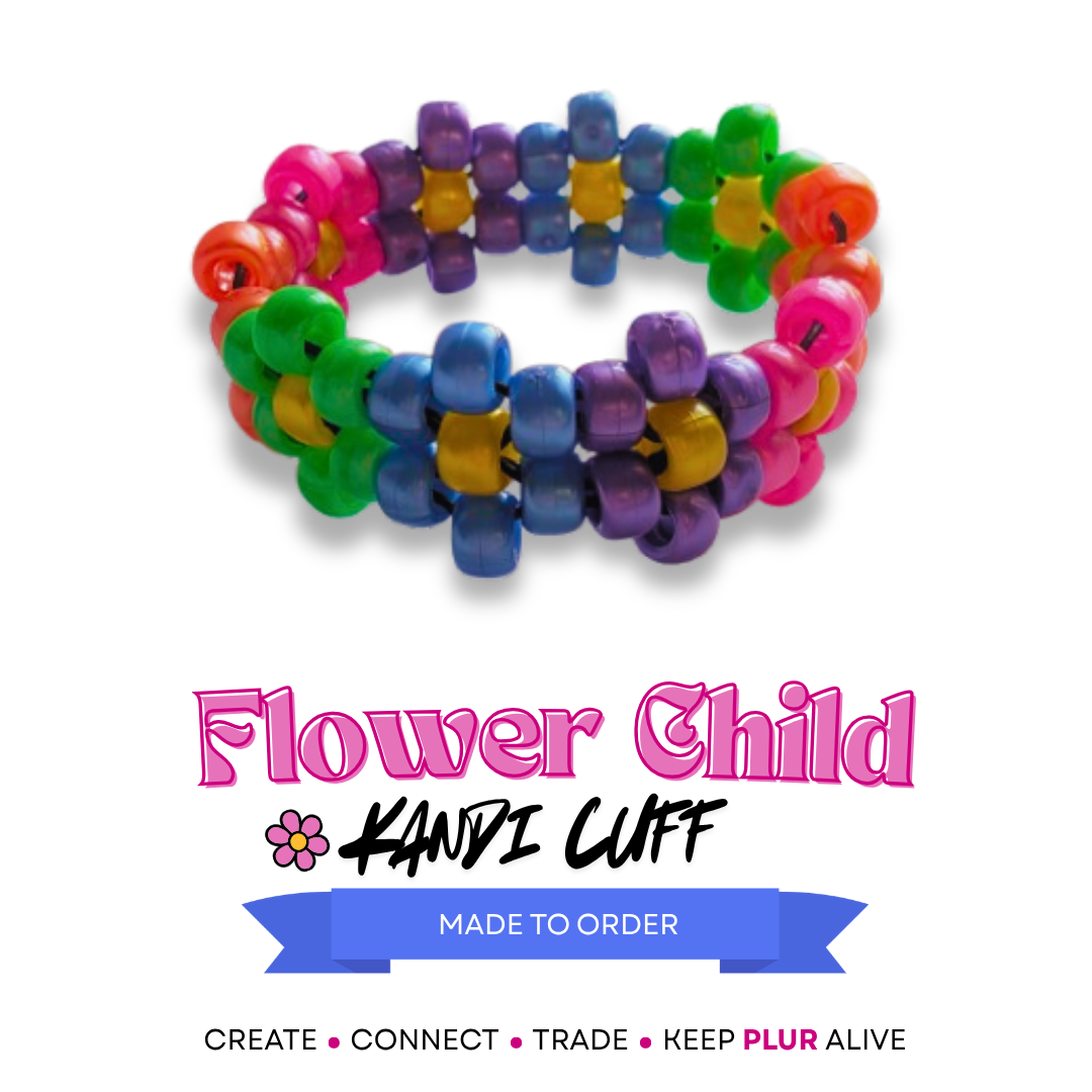 Flower Child Kandi Cuff - Made to Order